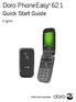 Doro PhoneEasy 621. Quick Start Guide. English