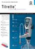Titrette. class A precision. The next generation Digital Burette!