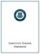 Substitute Teacher Handbook