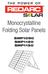 Monocrystalline Folding Solar Panels SMP1090 SMP1120 SMP1150