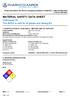 MATERIAL SAFETY DATA SHEET