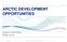 ARCTIC DEVELOPMENT OPPORTUNITIES