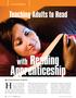 Apprenticeship. Have you ever thought how. Teaching Adults to Read. with Reading CTE AND LITERACY BY MICHELE BENJAMIN LESMEISTER