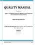 QUALITY MANUAL. Based on. NABET Accreditation Criteria for affiliation of government and private Industrial Training Institutes