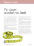 Yardage: crochet vs. knit