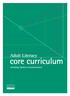 core curriculum Adult Literacy including Spoken Communication