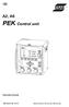 A2, A6. PEK Control unit. Instruction manual. Valid for serial no. 921-xxx-xxx, 943-xxx-xxxx