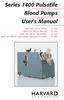 Series 1400 Pulsatile Blood Pumps User's Manual