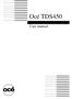 Océ TDS450. User manual