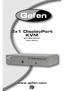 2x1 DisplayPort KVM. EXT-DPKVM-241 User Manual. www.gefen.com