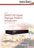 Sedao Ltd. SWEP HD Digital Signage Platform Introduction