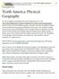 North America: Physical Geography