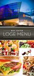 BOK CENTER LOGE MENU