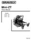 Mini-ZT. Parts Manual. Models 915054-1540 915064-1534 915070-1534. 00462700 4/06 Printed in USA