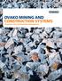 OVAKO MINING AND CONSTRUCTION SYSTEMS OPTIMIZED STEEL FOR PROFITABLE PERFORMANCE
