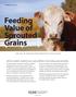 Feeding Value of Sprouted Grains