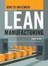 IMPLEMENTATION OF LEAN MANUFACTURING. Juan C. Tinoco. A Research Paper