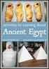 UNIT 13: Ancient Egypt Exercises, activities and tasks